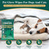 32 PCS Unscented Extra Thick Pet Bathing Wipes for Dogs & Cats - Cleaning & Deodorizing Grooming Gloves