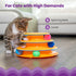 3-Level 6 Catstages Tower of Tracks Cat Toy Track Tower with Balls, Interactive Cat Toy for Indoor Enrichment