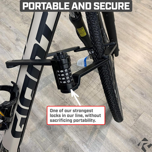 Revere USA Folding Bike Lock: 4-Digit Combo, Rust-Proof Hardened Steel, Heavy-Duty Theft Protection