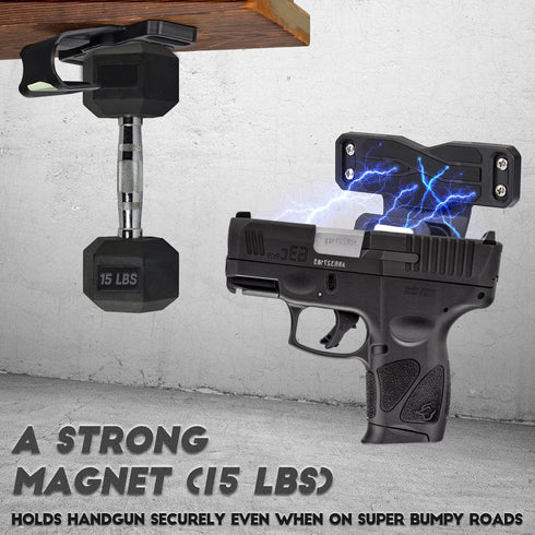 Adoreal Magnetic Gun Holder with Safety Trigger Guard Protection, Gun Mount for Car, Vehicle, Truck, Walls, Desks, Gun