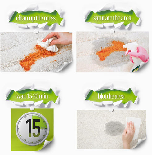 32oz RUFF STUFF Max Strength BioEnzyme Stain Remover Spray & Pet Odor Eliminator: Fabric-Safe Dog & Cat Urine Destroyer