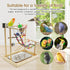 PINVNBY Bird Playground Parrot Playstand Play Gym Cockatiel Wood Bird Toys Birds Cage Accessories Playpen Ladder