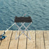 Backpacking Yardwe Lightweight Aluminum Folding Stool Portable Camping Bench with Storage Bag Footrest for Fishing