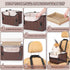 25lbs PETSFIT Car Seat for Dogs, Waterproof PU Leather Dog Car Seat for Small Dogs with Patent Safe Buckles, Clip-On