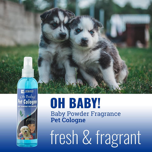 Kenic Oh Baby Pet Cologne & Deodorizer Spray - Soft Baby Powder Scent, Neutralizes Odors for Dogs & Cats