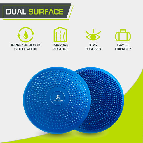 ProsourceFit Core Balance Disc Trainer, 14” Diameter with Pump for Stability, Fitness, Improving Posture