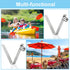 PATIKIL 6 Pack Kayak Paddle Snaps, 8x6.5mm Steel V Shaped Spring Clips for Camping Awning Tent Pole