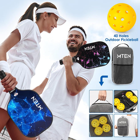 Set 2 4, Set Pickleball Paddles of or or Single Paddle USAPA Approved Fiberglass Surface Pickleball Rackets for Men