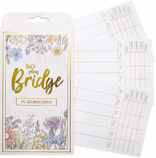 Bridge Scorecards, 75-Pack | Replacement Score Sheet Tally Pads | Must-Have Accessories