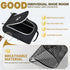 Golkcurx Black Golf Shoe Bag for Travel, Zippered Sport Shoe Carrier with Side Accessory Pockets
