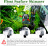 AQQA Aquariums Power Filter 74GPH, External Hang On Fish Tank Sponge Filter with Surface Skimmer