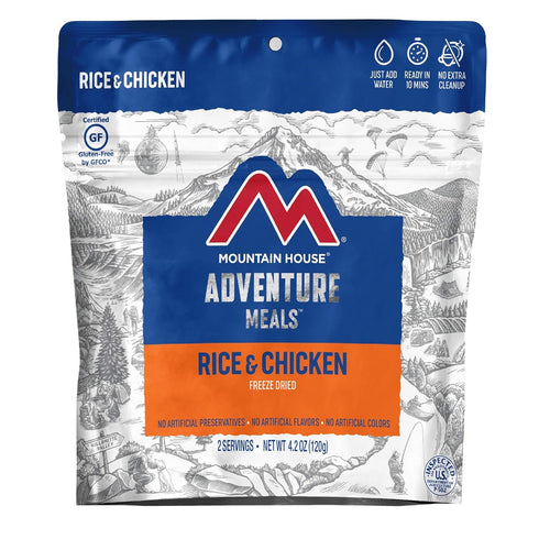 Mountain House Rice & Chicken - Freeze Dried Backpacking & Camping Food | 2-Servings | Gluten-Free