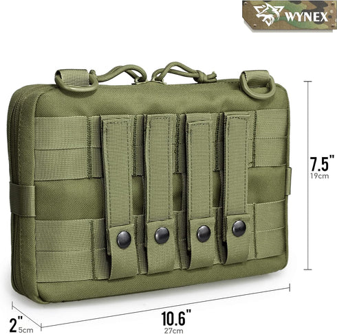 WYNEX Tactical Admin Molle Pouch, Medical EDC Utility Bag Shell Design Attachment Pouches for Hiking