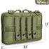 WYNEX Tactical Admin Molle Pouch, Medical EDC Utility Bag Shell Design Attachment Pouches for Hiking