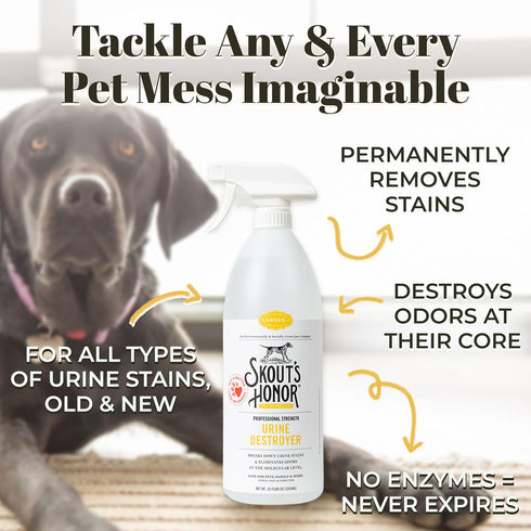 35 oz Skout's Honor Dog Urine Destroyer, Professional Strength, Plant-Powered, Cruelty-Free Urine Eliminator