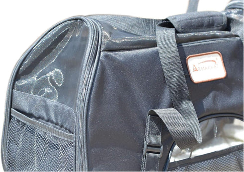 Armarkat PC101B Roll Away Pet Carrier, Black