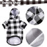 KOOLTAIL Plaid Dog Hoodie - Pet Clothes Sweater with Hat and Pocket for Small Medium Large Dogs, White XL