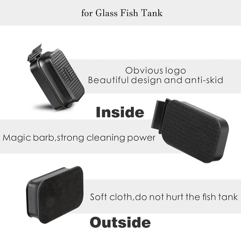 Super Strong Magnetic Cleaner for Glass Fish Tanks - Carefree Algae Scraper Brush