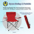 Weather Station Camping Chair, Lightweight and Portable Outdoor Folding Tailgate Quad Chair with Cup Holder