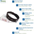 Genuine Leather ‘Cupola’ Series Dog Collar, Rhinestone, Soft Cushion Padding, Handmade (M, Neck Size 14.5"-18.5",