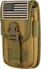 IronSeals Tactical Phone Holster Pouch, Molle Smartphone Case for 4.7"-6.9" with US Flag Patch for iPhone 16 Pro/15 Pro