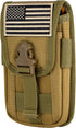 IronSeals Tactical Phone Holster Pouch, Molle Smartphone Case for 4.7"-6.9" with US Flag Patch for iPhone 16 Pro/15 Pro