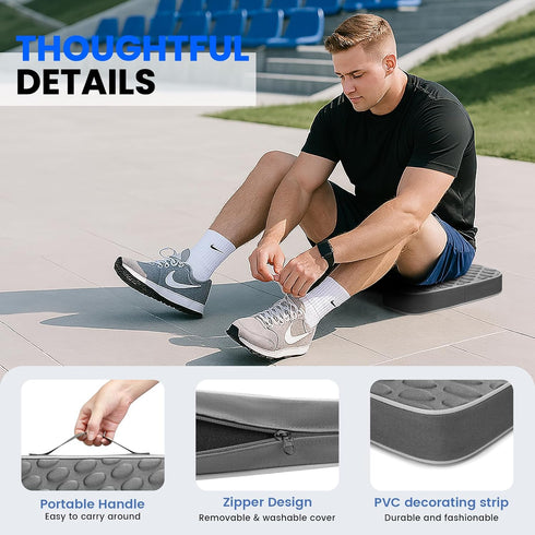 JDITVYHANO 2 Pack 2.5-Inch Stadium Seat Cushions - Portable Bleacher Cushions with Extra Thick High-Density Foam
