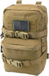 Tactical Mini Molle Hydration Pack, Water Resistant Hydropack with US Flag for Tactical Vest Backpack