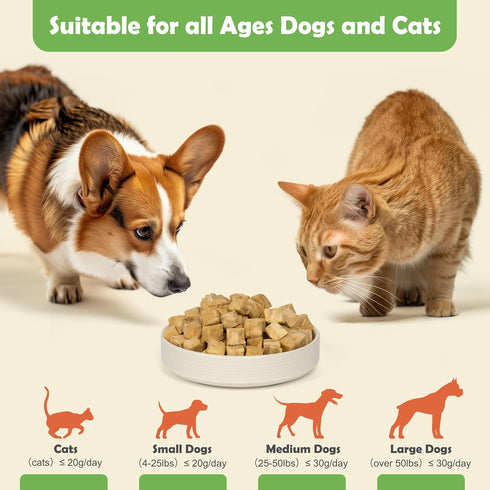 MON2SUN 6oz Freeze Dried Salmon Cat and Dog Treats, Single Ingredient Natural and Healthy Dog Snacks, High Protein