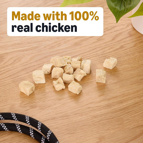 3 Oz (Pack 1) Amazon Basics Dog Treats Freeze Dried Raw Single Ingredient Chicken Breast, High Protein, Healthy