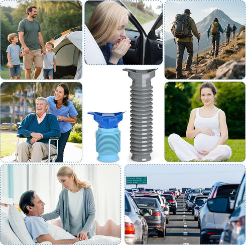 Pee Bottles for Men, Adjustable Emergency Urinal, Car Pee Bottle for Men and Women, Portable Toilet for Car, Shrinkable