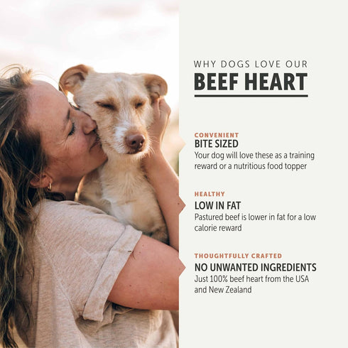 FOUR LEAF ROVER Beef Heart Treats with Seven Shrooms - Healthy Dog Snacks