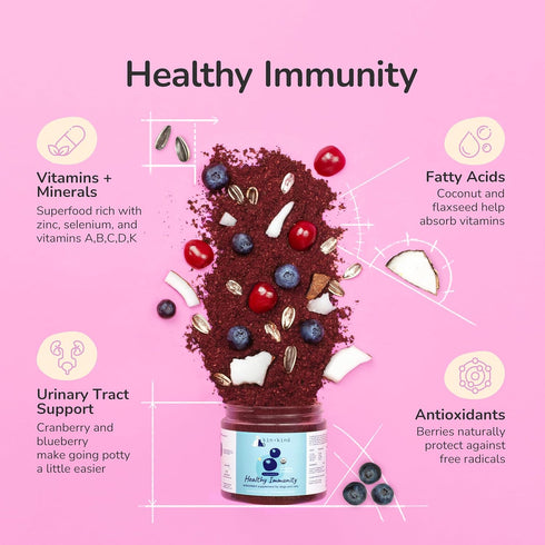 kin+kind Dog Supplement Powder for Healthy Immunity, Bladder Support, Natural Formula, 4 oz, Made in USA