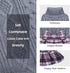 KYEESE Grey 3L Dog Sweater, Thick Knitwear Turtleneck Pet Sweater Dress with Bowtie for Medium Dogs