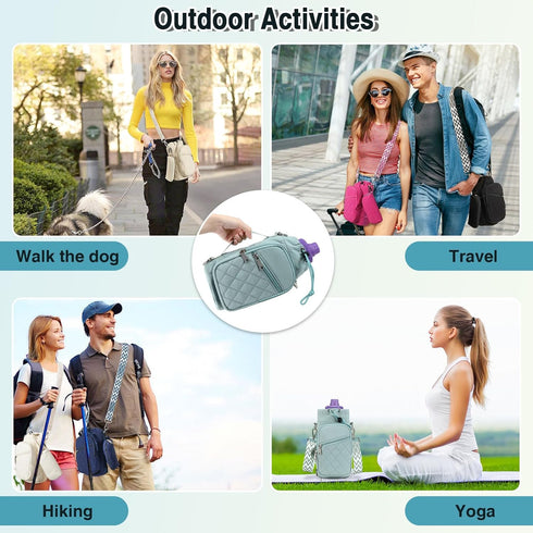 Crossbody Water Bottle Holder Bag with Strap for Hiking and Cycling - AGLOD