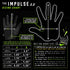 Glove Station The Impulse 2.0 Gloves - Durable Suede Leather Palm Work Gloves for Men, Black, Small