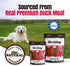 20 Pack Palz&Co Duck Sausage Dog Treats - of All-Natural Grain-Free Chews for Dogs, Supports Dental Health & Hip