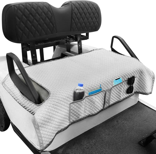 Golf Cart Seat Covers for EZGO, Club Car, Enhanced Quality Material, 50.2''x 29.7'', Easy to Install, Gray Golf Cart