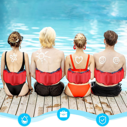 Inflatable Swim Belt - Portable Waist Floatation Belt for Adults, Adjustable Swimming Training Aid