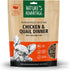 14 oz (Pack 2) Nature's Advantage Freeze-Dried Raw Chicken & Quail Dinner Dog Food Mini Nibs, | Grain Free, High