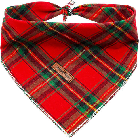 Lionheart glory Dog Bandana 1 Pack Washable Soft Cotton Christmas Bibs Scarf,