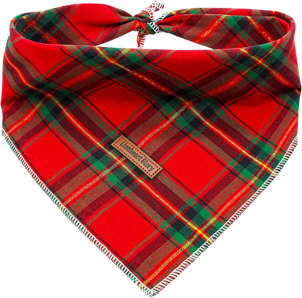 Lionheart glory Dog Bandana 1 Pack Washable Soft Cotton Christmas Bibs Scarf,
