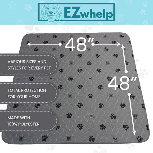 EZwhelp Reusable Quick Dry Pad, Waterproof Pet Pee Pads for Large Dogs, Non-Slip Training Pads, Pack of 2