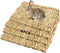 PINVNBY Straw Mats for Rabbits,11.0"x8.3" Natural Bunny Grass Mat,Handwoven Rabbit Hay Mat