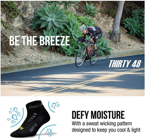 Thirty48 Unisex Low Cut Cycling Socks - Breathable & Comfortable