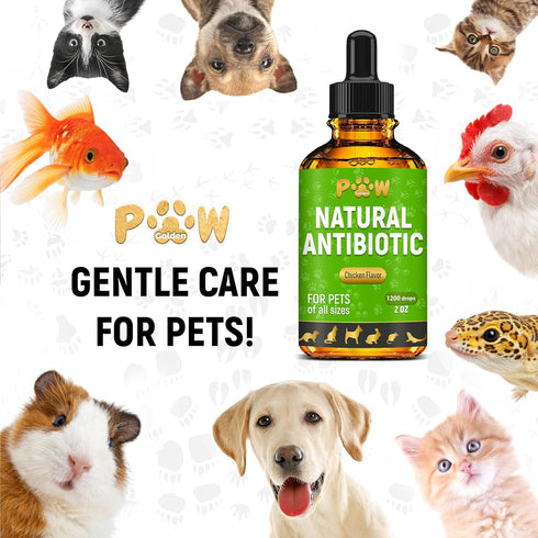 2-oz Herbal Pet Antibiotics for Rabbits, Reptiles, Turtles, Guinea Pigs, Fish Chicken Antibiotics in Liquid for All