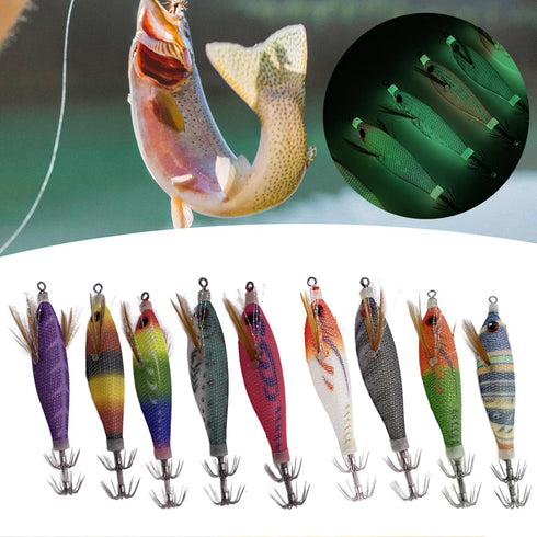 SHYYOULQE Shrimp Fishing Lures Soft Lures Crankbait for Sea Freshwater and Designs Glow