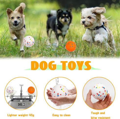 2 Pack 3'' Durable Dog Balls for Aggressive Chewers, Indestructible Floating Balls for Training Fetch