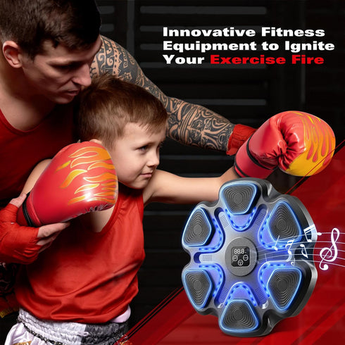 Music Boxing Machine with Gloves for Adults Boxing Machine Wall Mounted Music, Smart Connection Boxing Equipment