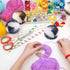 Skylety 8 Pieces Cat Pom Poms Ball with Catnip, Soft Plush Fuzzy Balls for Kitten Interactive Play